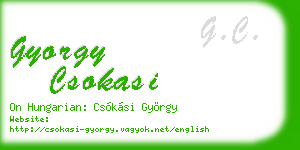 gyorgy csokasi business card