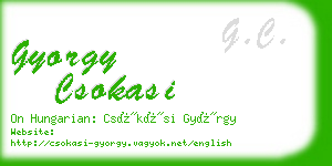 gyorgy csokasi business card